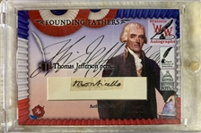 Thomas Jefferson 2025 Historic Autographs Written Word Trading Card with "Monticello" Handwritten Word from Jeffersons Hand!