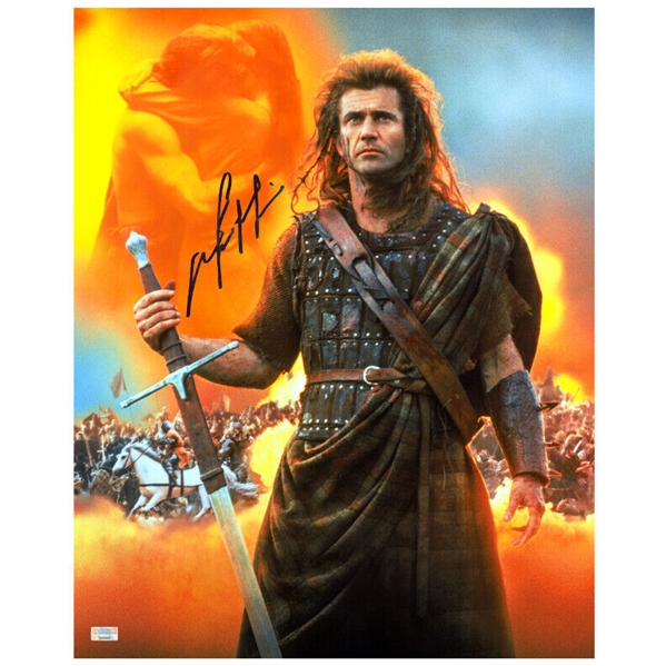 Mel Gibson Signed 16" x 20" Color Photo from "Braveheart" (Beckett/BAS LOA & Celebrity Authentics COA)