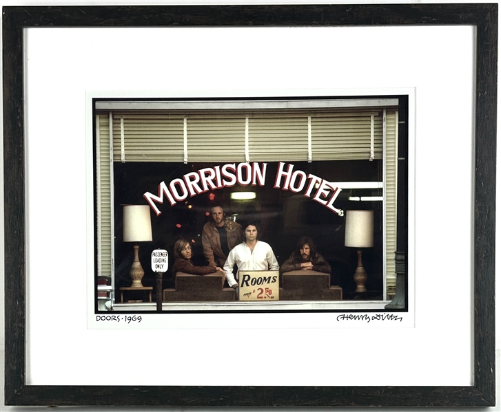 Henry Diltz Rare & Desirable Signed 11" x 14" Color Photo of Morrison Hotel Image in Custom Framed Display (Beckett/BAS LOA)