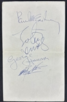 The Beatles Vintage Group Signed 5 x 8 Sheet with All Four Members (Beckett/BAS & Epperson/REAL LOAs)