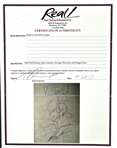 The Beatles Vintage Group Signed 5 x 8 Sheet with All Four Members (Beckett/BAS & Epperson/REAL LOAs)