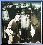 Vin Scully Signed Photograph with Jackie Robinson in Custom Framed Display (PSA/DNA)