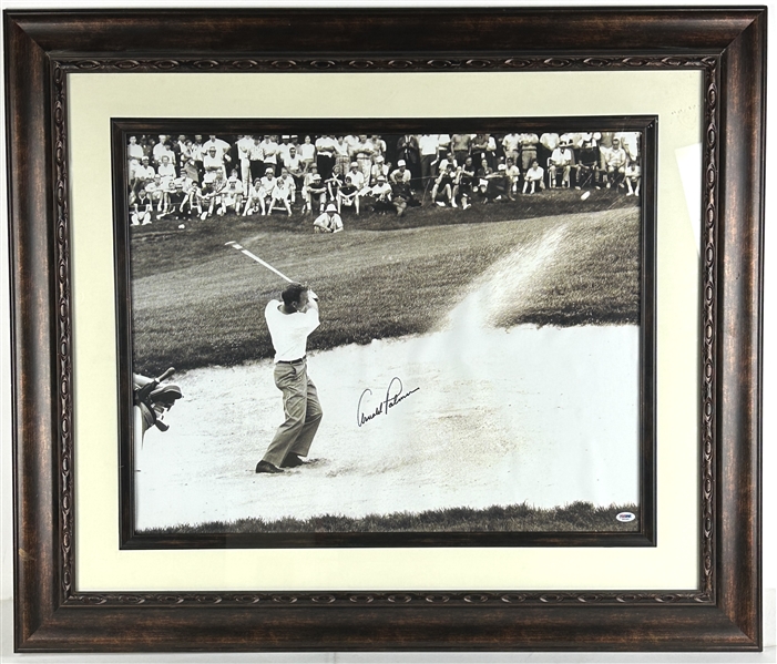 Arnold Palmer Large & Impressive Signed 20" x 30" Canvas Print in Custom Framed Display (PSA/DNA)