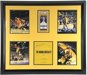 Kobe Bryant Signed "Mamba Mentality" Display with Signed Book Page & Original Ticket from Final Game (PSA/DNA)