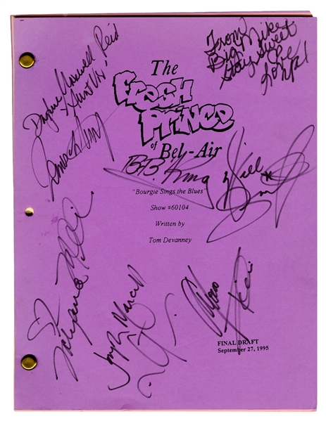 1995 Fresh Prince Of Bel-Air Cast Signed Script w/ 8 Signatures!  (Beckett/BAS & Tracks UK)