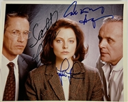 Silence of the Lambs Cast Signed 8 x 10 Color Photo with Anthony Hopkins, Jodie Foster & Scott Glenn (Beckett/BAS LOA)