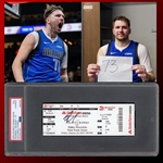 Luka Doncic Signed Full Ticket to Historic 73-Point Game :: 1-26-2024 vs. Atlanta Hawks (PSA/DNA Encapsulated)