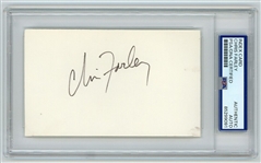 Chris Farley Desirable Early Signed 3 x 5 Index Card (PSA/DNA Encapsulated)