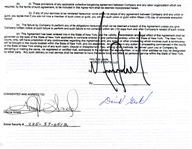 Michael Jackson 2001 Signed 30th Anniversary Madison Square Garden Performance Contract (Tracks LTD) 