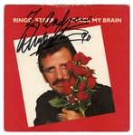 Ringo Starr 1990 Autographed "Wrack My Brain" Vinyl Single (UK) (Tracks LTD)