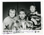 Genesis 1980s Autographed Charisma Virgin Records Promotional Photograph (UK) (Tracks LTD)