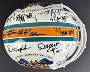 Super Bowl XXXI Helmet Signed by 22 NFL Hall of Fame Players! Sigs. Include Starr, Marino, Bettis, Nitschke, Blount & MORE!  (JSA)