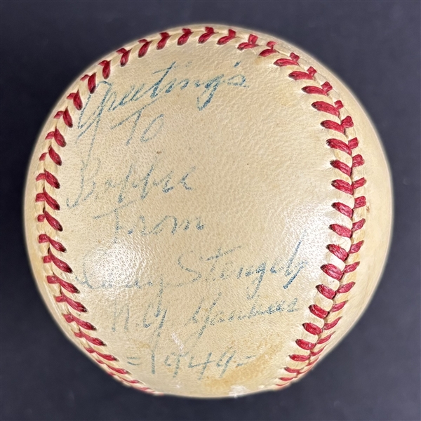 Casey Stengel Signed & Inscribed AL Baseball – "N.Y. Yankees 1949" (PSA/DNA)