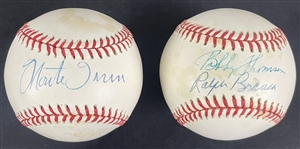 Lot of 2 Signed MLB Baseballs - SIgned by Bobby Thompson & Ralph Branca and  Monte Irvin (Beckett/BAS)
