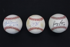 Lot of 3 - Hall of Fame MLB Players including Bobby Doerr, Frank Thomas, and Jim Rice (Beckett/BAS & UDA)