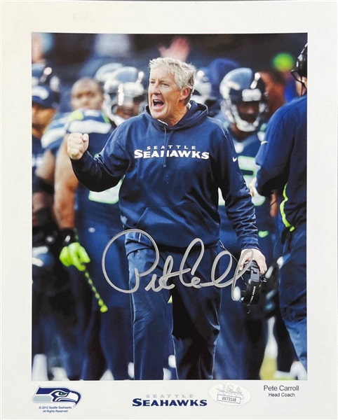 Pete Carroll Signed 8" x 10" Seahawks Photo (JSA COA)