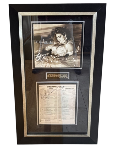 Madonna Signed Billboard Magazine Page in Framed Display (PSA/DNA LOA)