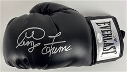 George Foreman Signed Black Everlast Boxing Glove (JSA)
