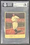 Lou Gehrig Vintage Signed 4.5" x 5.5"  Page (Beckett/BAS Encapsulated)