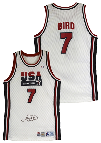 Larry Bird Signed & Game Worn 1992 Celtics Dream Team Champion Jersey (Beckett/BAS LOA)(Sports Investors)(Shaq LOA)