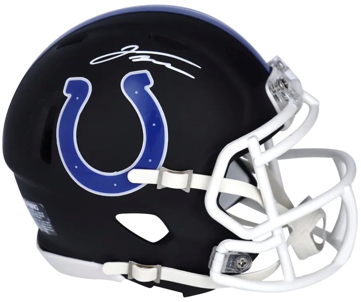 Jonathan Taylor Signed Colts Black Matte Speed Mini Helmet (Fanatics)