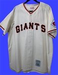 Willie Mays Signed Mitchell & Ness Giants Jersey (JSA)