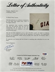 Willie Mays Signed Mitchell & Ness Giants Jersey (JSA)