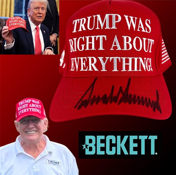 Donald Trump Signed "Trump Was Right About Everything" Hat (Beckett/BAS)