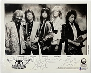 Aerosmith Group Signed 8 x 10 Geffen Records Promotional Photograph (Beckett/BAS LOA)