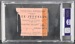 Led Zeppelin: 1970 Concert Ticket Signed by Jimmy Page and John Bonham (PSA/DNA Encapsulated)