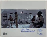 Star Wars: Stephan Fitzalan & Mike Quinn Signed 8 x 10 Mon Calamari Photo (Beckett/BAS)