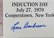 Lou Boudreau Signed Stat HOF Card (Beckett/BAS)