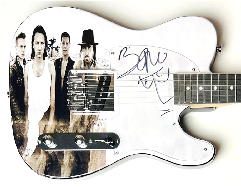 U2: Bono Signed Tele-Style Guitar with Hand-drawn Sketch!  (JSA Authentication) (John Brennan Collection) 