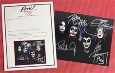 KISS: Group Signed 8 x 10 Photo (Epperson/REAL LOA)