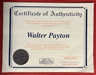 Walter Payton Signed 16 x 20 Chicago Bears Photo in Matted Display (Payton COA)