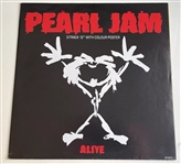 Pearl Jam Rare Fully Group Signed Alive Album Poster (Third Party Guaranteed)