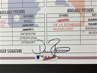 Cody Bellinger (NL ROY) & Dave Roberts Signed & Game Used August 9th, 2017 Lineup Card (MLB Holo)(PSA/DNA)