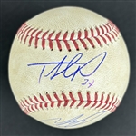 2024 Dodgers Stars: Mookie Betts & Teoscar Hernández Game Used & Signed OML Baseball :: Used 8-25-2024 TB @ LAD :: Ball Pitched to Betts & Betts Game Winning HR Game! (MLB Authentication & PSA/DNA)