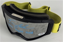 Tommy Edman 2024 Playoff Used & Signed New Era Celebration Goggles (PSA/DNA)