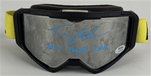 Tommy Edman 2024 Playoff Used & Signed New Era Celebration Goggles (PSA/DNA)