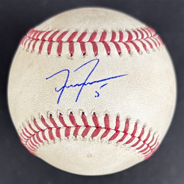 Freddie Freeman Signed & Game Used OML Baseball :: Used 7-5-2024 LAD vs. MIL :: Ball Pitched to Freeman & Hit for Single! (World Series Season)(PSA/DNA & MLB Hologram)