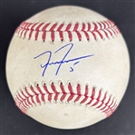 Freddie Freeman Signed & Game Used OML Baseball :: Used 7-5-2024 LAD vs. MIL :: Ball Pitched to Freeman & Hit for Single! (World Series Season)(PSA/DNA & MLB Hologram)