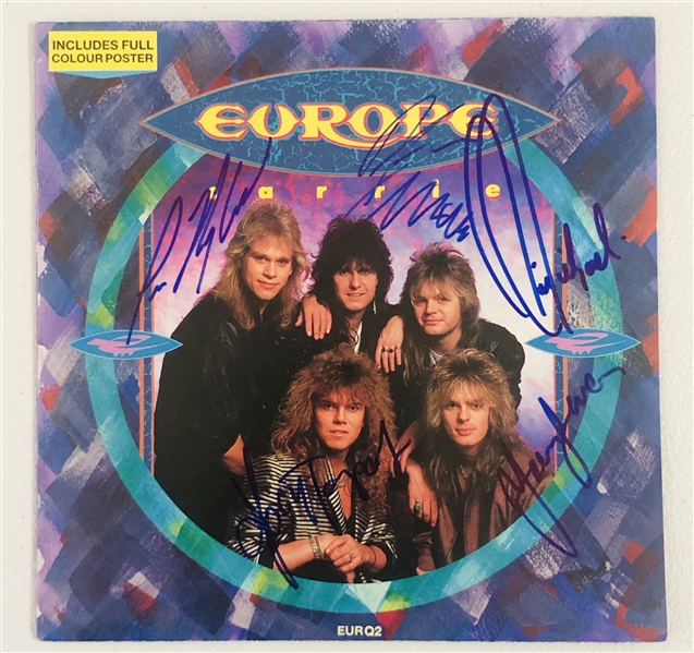 Europe In-Person Group Signed “Carrie” 45 RPM Record (5 Sigs) (John Brennan Collection) (JSA Authentication)