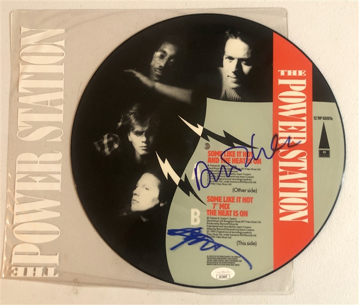 Duran Duran: John & Andy Taylor “Power Station” Dual-Signed Picture Disc (JSA Authentication) (John Brennan Collection) 
