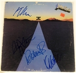 Judas Priest Group Signed “Point Of Entry” Album Record (4 Sigs) (John Brennan Collection) (Beckett/BAS Authentication)