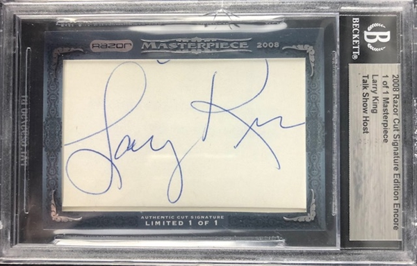 2008 Razor Cut SIgnature Edition Larry King  (Beckett/BAS Encapsulated)