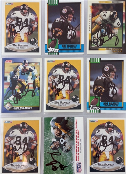 Coach Mike Mularkey Signed Memorabilia Lot w/ Photos, Cards, Etc (23 Pieces) (JSA Stickers)