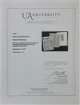Ted Kennedy Signed Souvenir Copy Of Congressional Record Re: U.S. Relations With China (University Archives)
