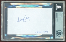 Alex Cora Signed 3 x 5 Index Card (Beckett/BAS Encapsulated)