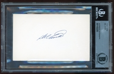 Del Ennis Signed 3" x 5" Index Card (Beckett/BAS Encapsulated)